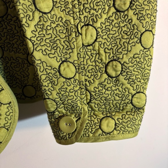 NIE & ZOE Sz L Patterned Unlined Blazer with Contrasting Black Thread Pattern - Picture 4 of 9